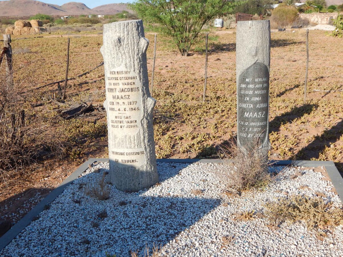 MAASZ Gerrit Jacobus 1877-1945 &amp; Jeanetta Adriana KRUGER 1880-1977