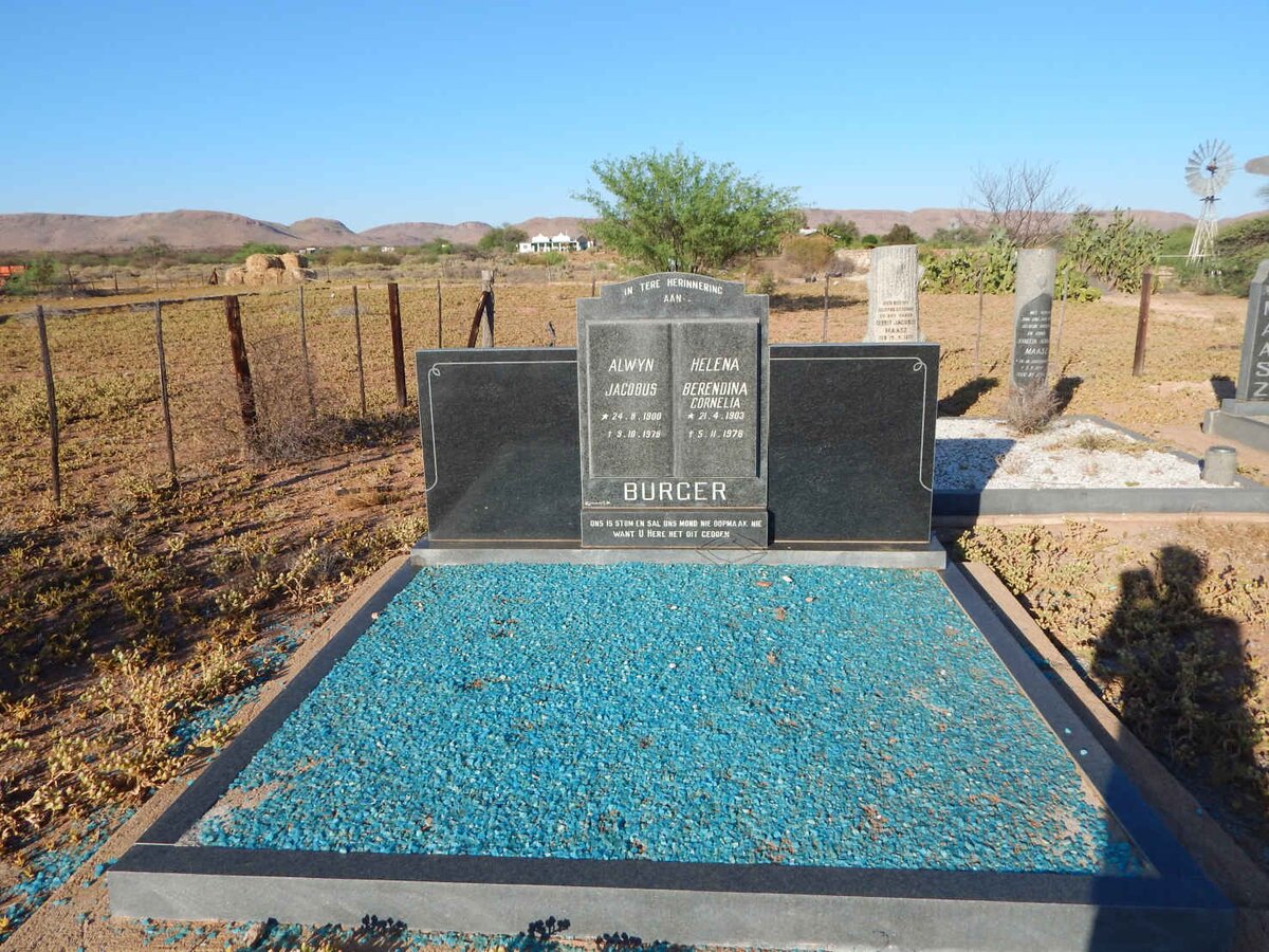 BURGER Alwyn Jacobus 1900-1978 &amp; Helena Berendina Cornelia 1903-1978