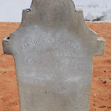 ZYL Elizabeth Hendrica Jacoba, van 1885-1918