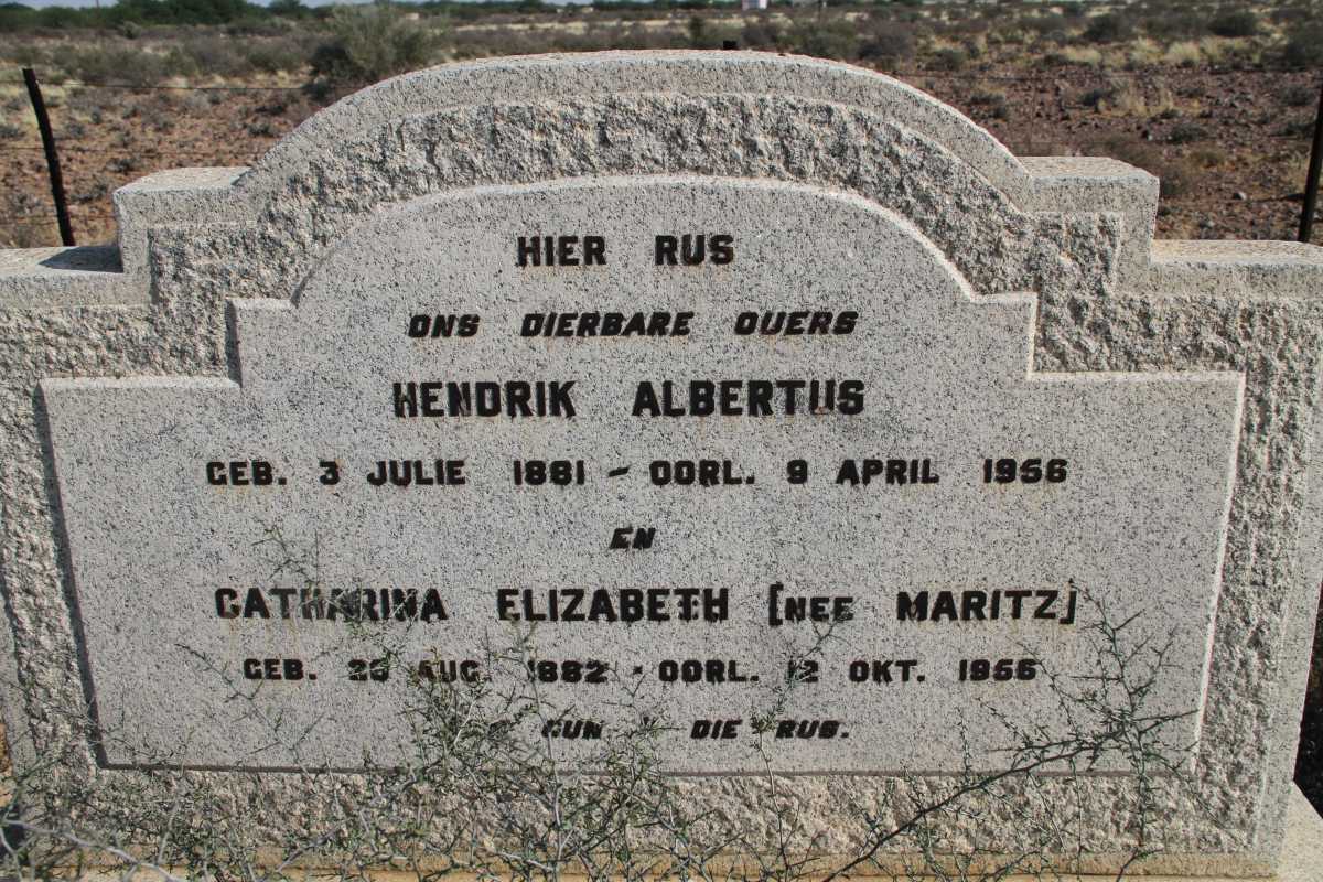 STEYN Hendrik Albertus 1881-1956 &amp; Catharina Elizabeth MARITZ 1882-1956
