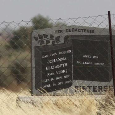 PIETERSE Johanna Elizabeth nee VLOK 1876-1959