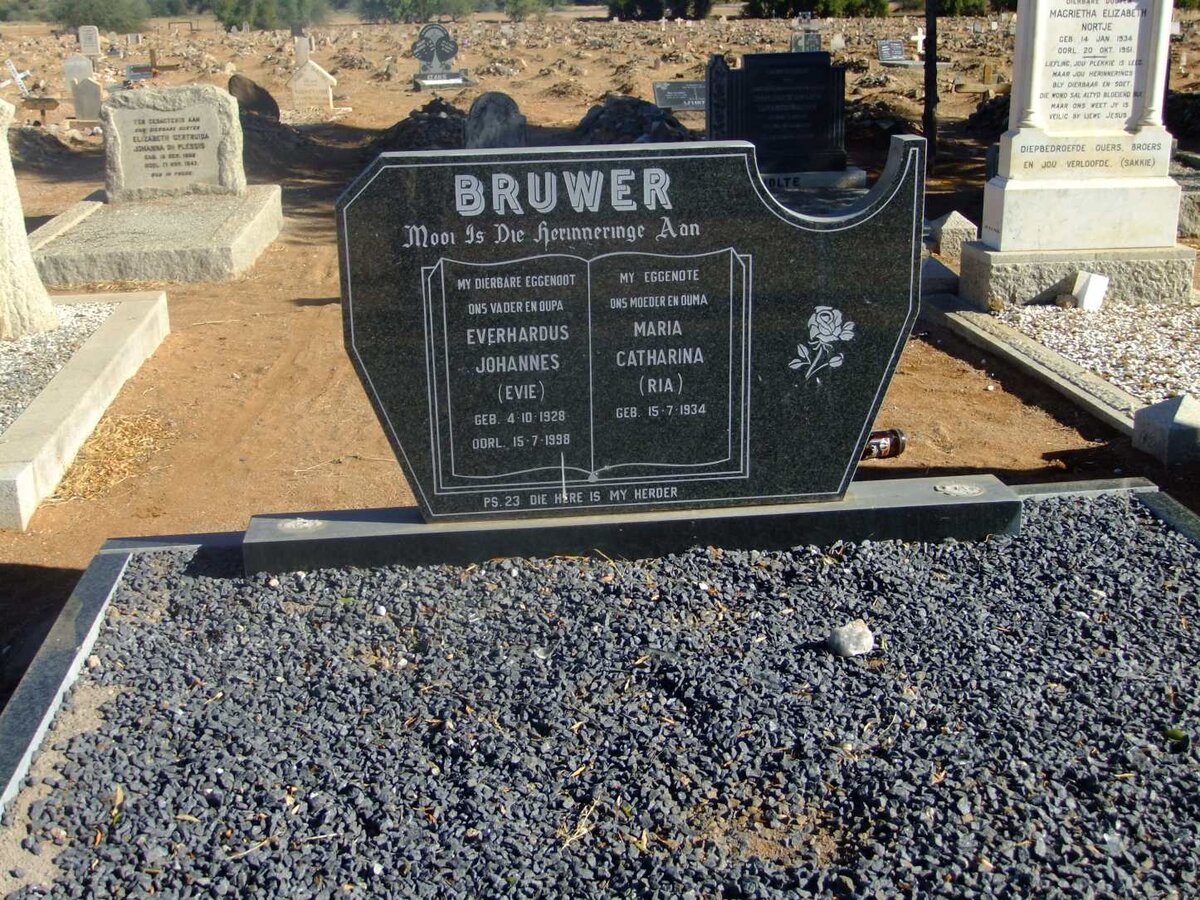 BRUWER Everhardus Johannes 1928-1998 &amp; Maria Catharina 1934-