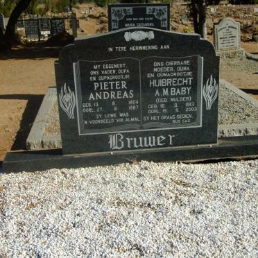 BRUWER Pieter Andreas 1904-1987 &amp; Huibrecht A.M. Baby MULDER 1913-2003