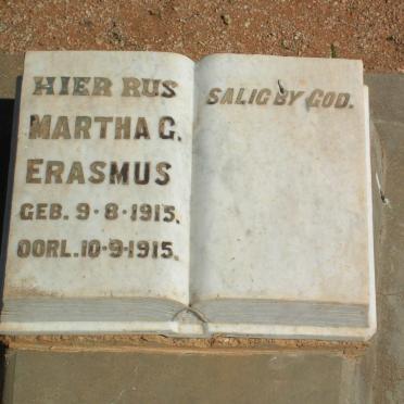 ERASMUS Martha G. 1915-1915