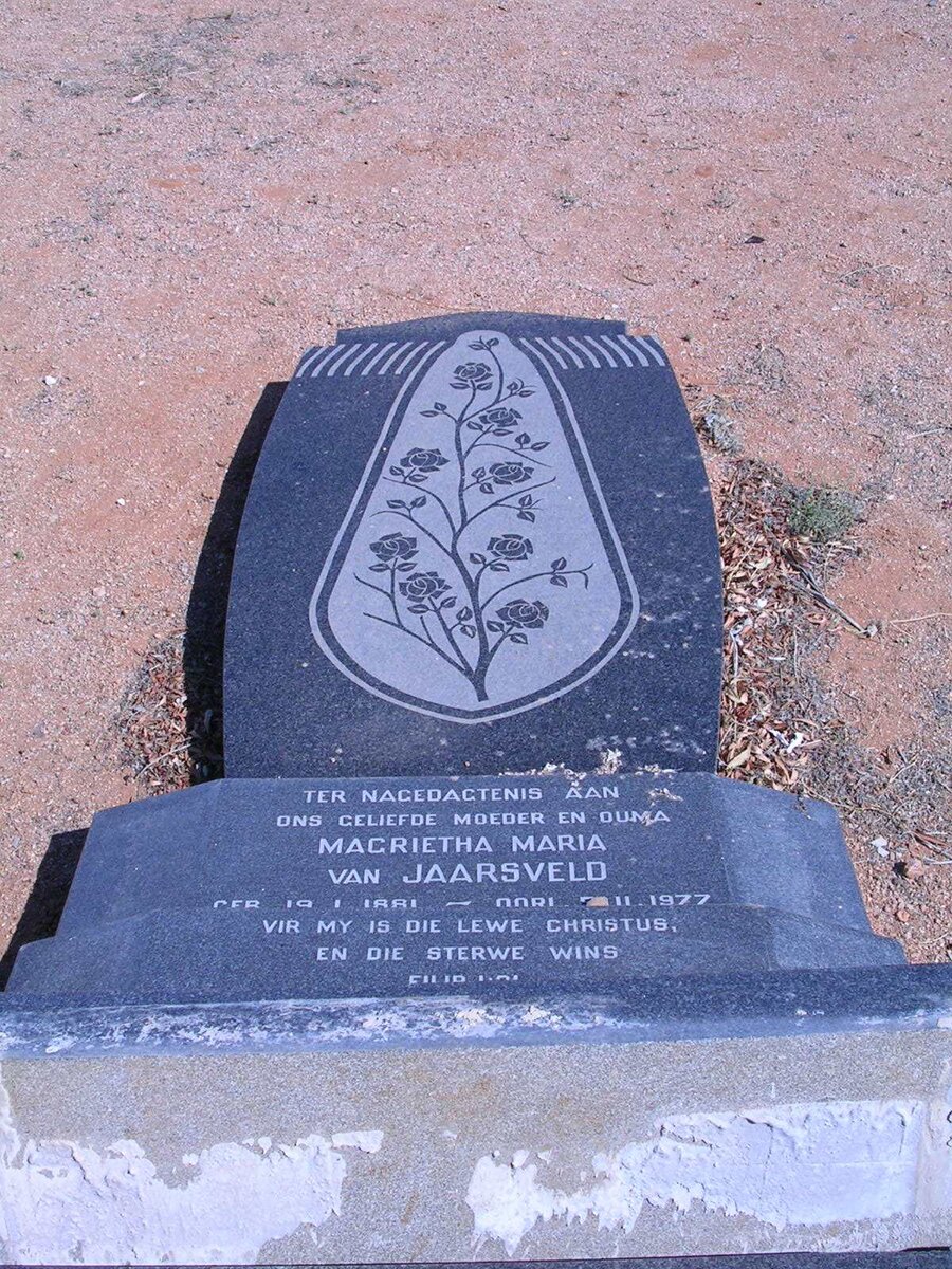 JAARSVELD Magrietha Maria, van 1881-1977