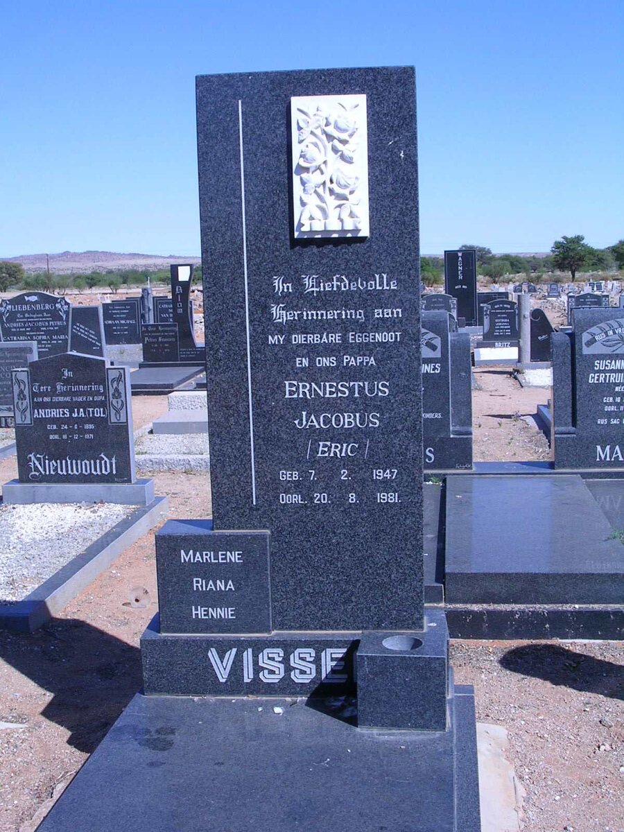 VISSER Ernestus Jacobus 1947-1981