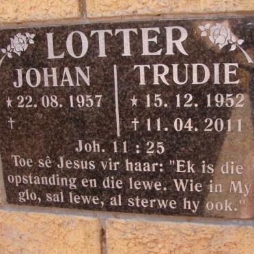 LOTTER Johan 1957- &amp; Trudie 1952-2011