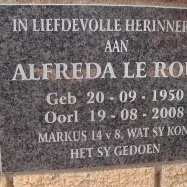 ROUX Alfreda, le 1950-2008