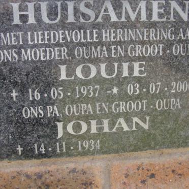 HUISAMEN Johan 1934- &amp; Louie 1937-2000