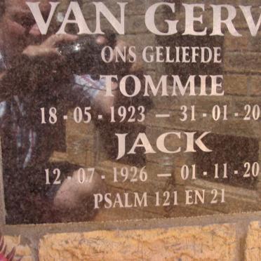 GERVE Tommie, van 1923-2003 :: VAN GERVE Jack 1926-2014