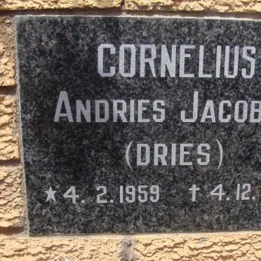 CORNELIUS Andries Jacobus 1959-2003