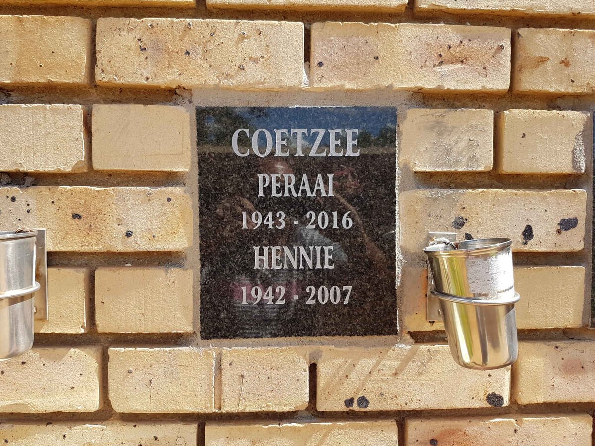 COETZEE Hennie 1942-2007 &amp; Peraai 1943-2016