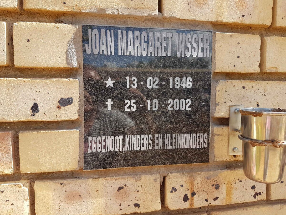 VISSER Joan Margaret 1946-2002