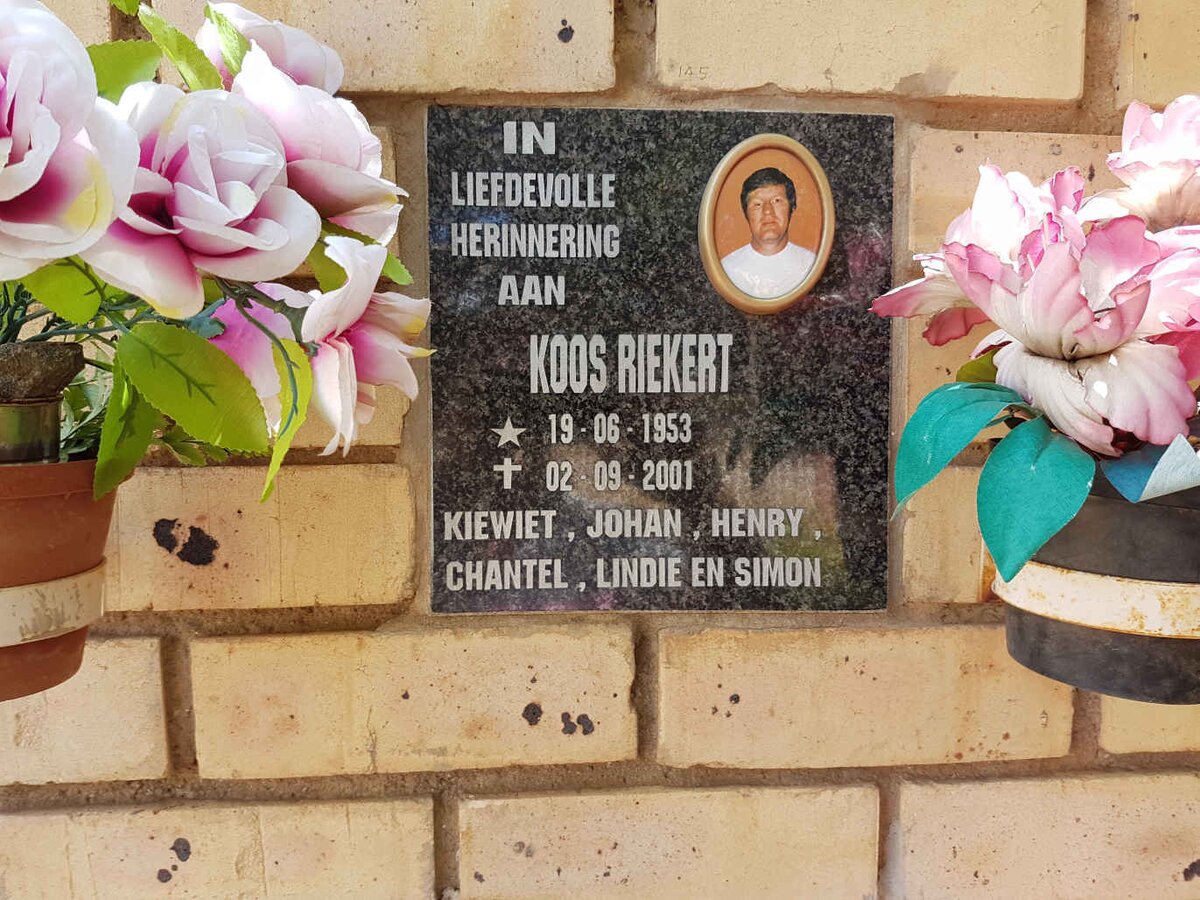 RIEKERT Koos 1953-2001