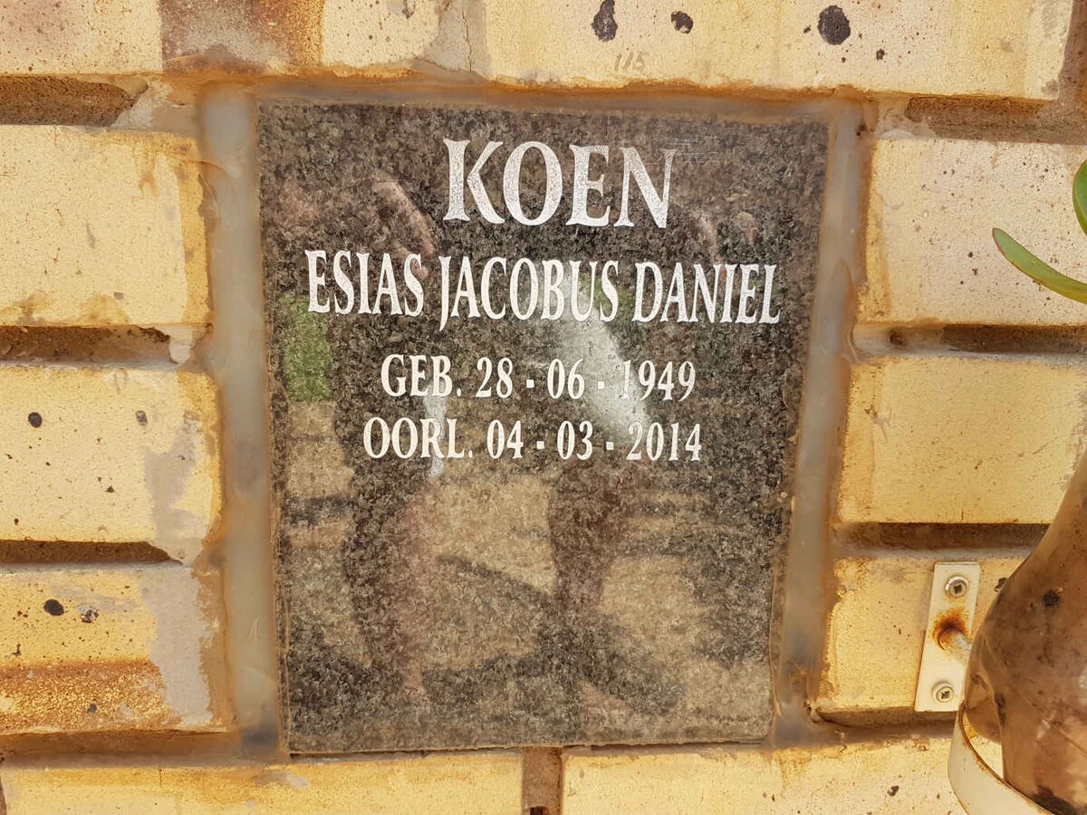 KOEN Esias Jacobus Daniel 1949-2014