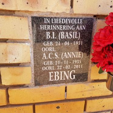 EBING B.I. 1931- &amp; A.C.S. 1935-2011
