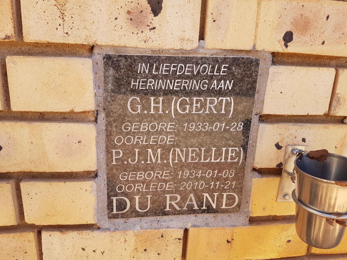 RAND G.H., du 1933- &amp; P.J.M. 1934-2010