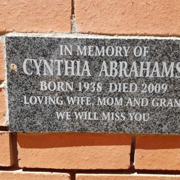 ABRAHAMS Cynthia 1938-2009
