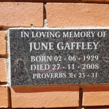 GAFFLEY June 1929-2008