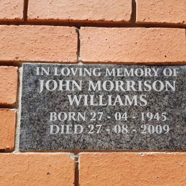 WILLIAMS John Morrison 1945-2009