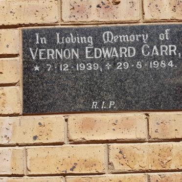 CARR Vernon Edward 1939-1984