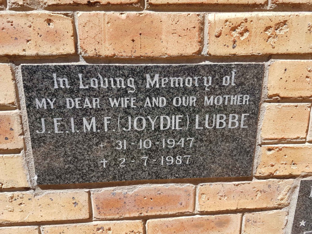 LUBBE J.E.I.M.F. 1947-1987