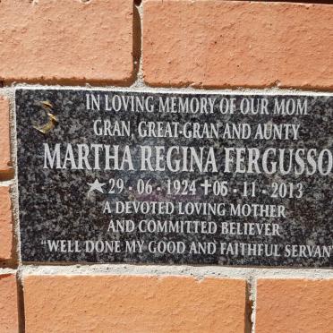 FERGUSSON Martha Regina 1924-2013