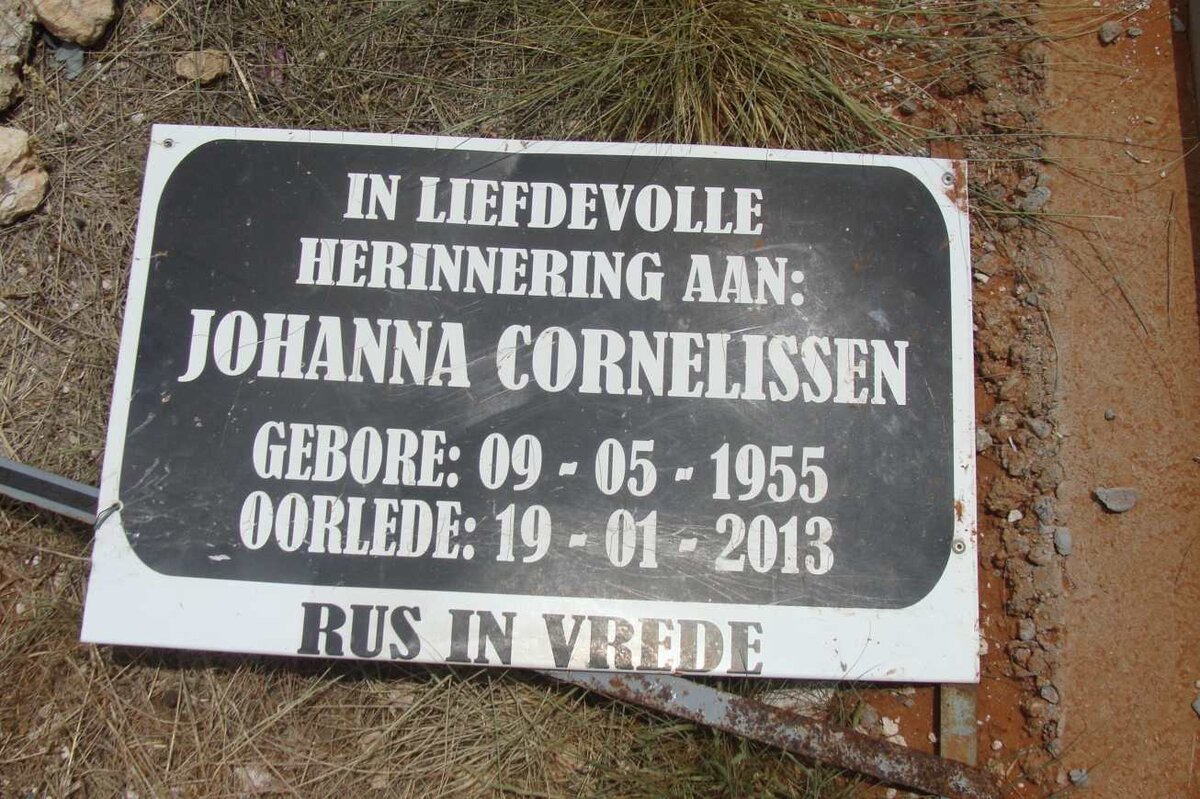 CORNELISSEN Johanna 1955-2013