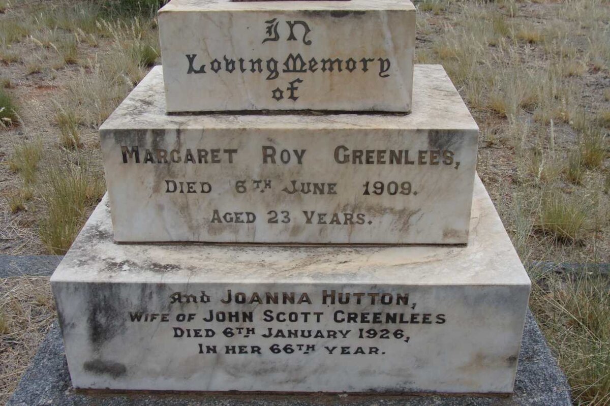 GREENLEES Margaret Roy -1909 :: GREENLEES Joanna nee HUTTON -1926