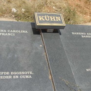 KÜHN Barend Adriaan 1949- &amp; Francina Carolina 1959-2008