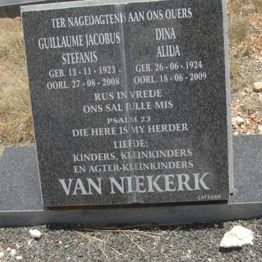 NIEKERK Guillaume Jacobus Stefanis, van 1923-2008 &amp; Dina Alida 1924-2009