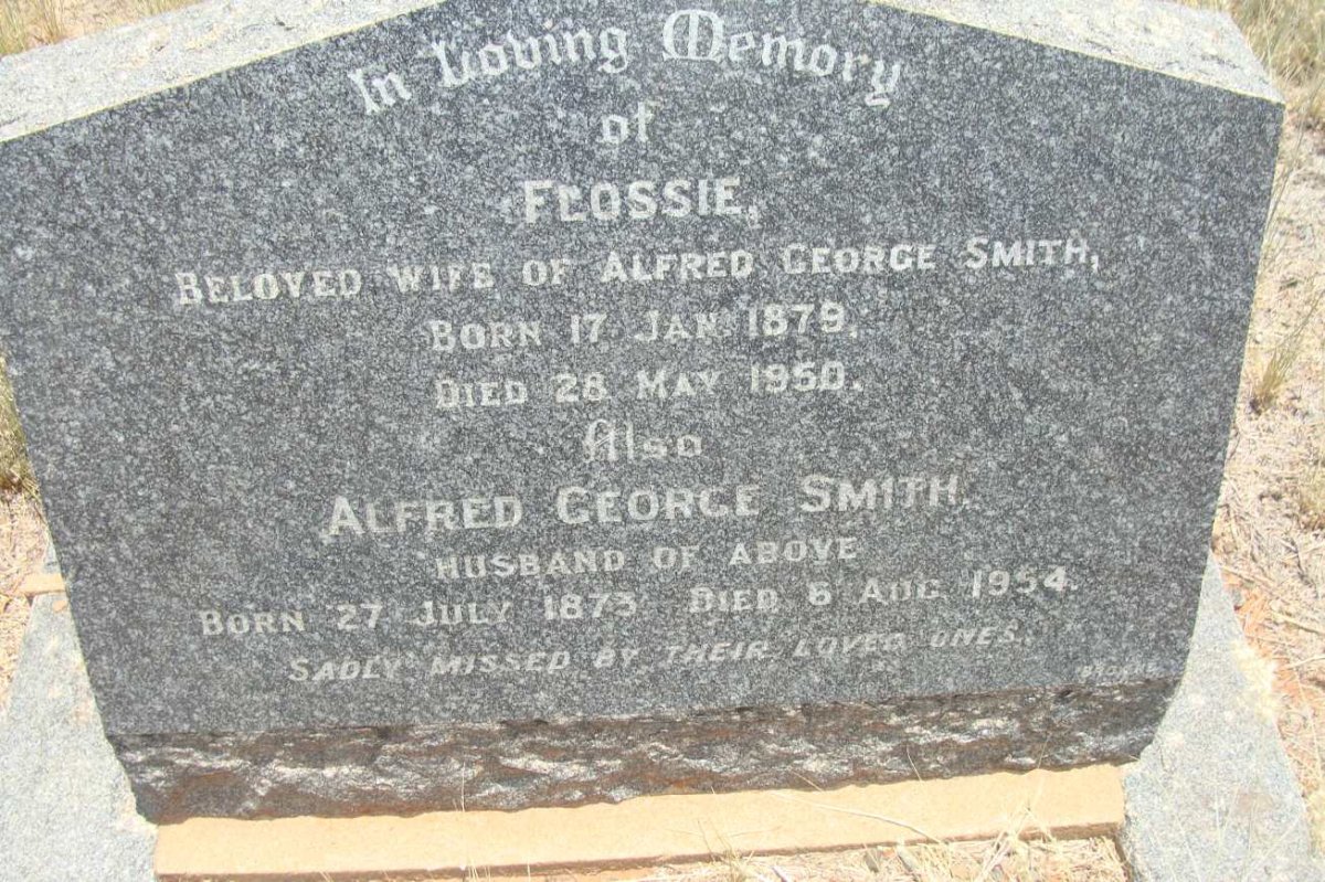SMITH Alfred George 1873-1954 &amp; Flossie 1879-1950