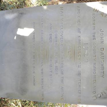 DAUGHRTY John 1829-1874 :: DAUGHRTY Mary 1861-1979 