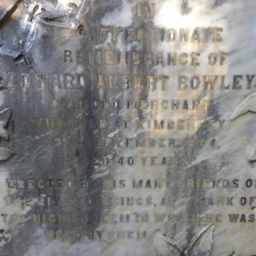 BOWLEY Edward Albert -1894