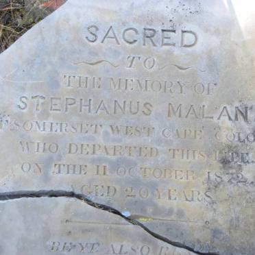 MALAN Stephanus -1872
