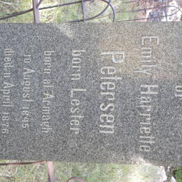 PETERSEN Emily Harriette nee LESTER 1845-1876
