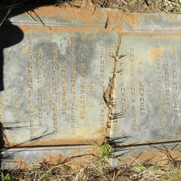 WEPENER F.J.P.A. -1880 :: WEPENER E.D. -1872 :: WEPENER L.L. -1875 :: PROCTOR J.M.F. -1879 