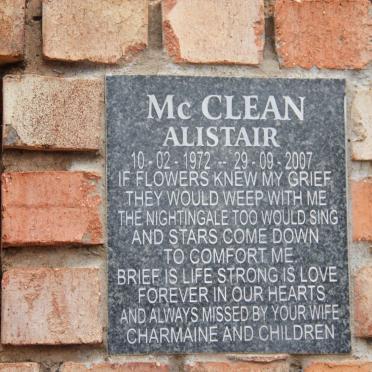 McCLEAN Alistair 1972-2007