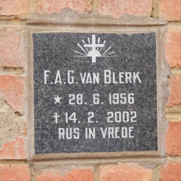BLERK F.A.G., van 1956-2002