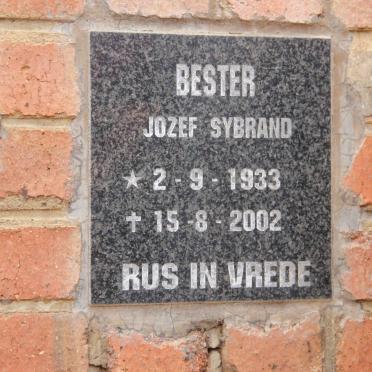 BESTER Jozef Sybrand 1933-2002