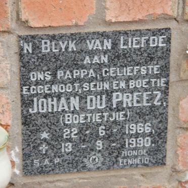 PREEZ Johan, du 1966-1990