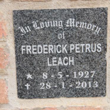 LEACH Frederick Petrus 1927-2013