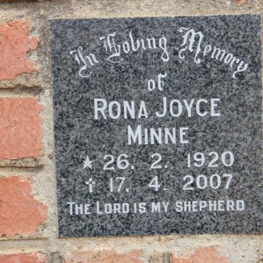 MINNE Rona Joyce 1920-2007