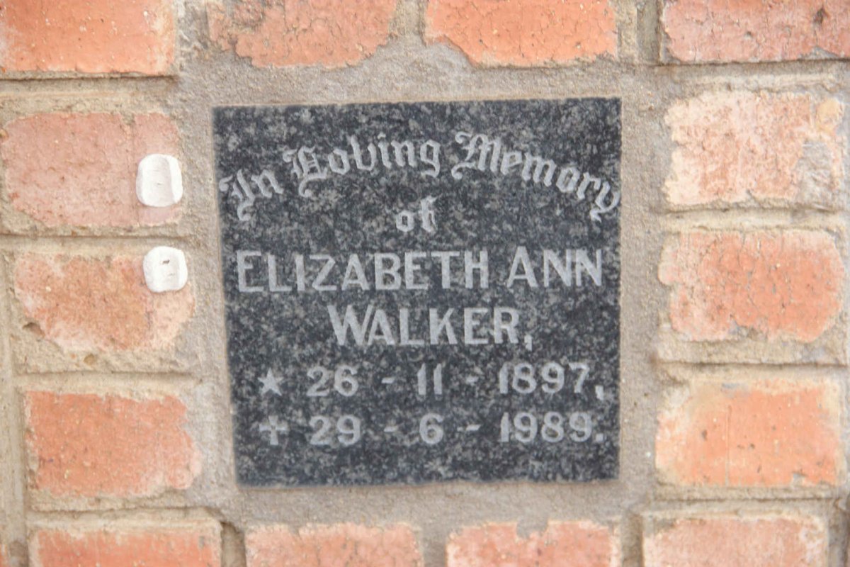 WALKER Elizabeth Ann 1897-1989