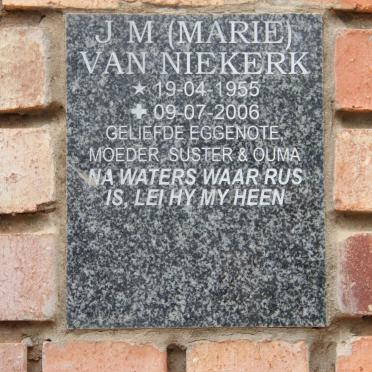 NIEKERK J.M., van 1955-2006