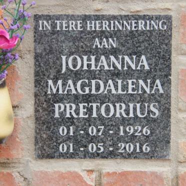 PRETORIUS Johanna Magdalena 1926-2016