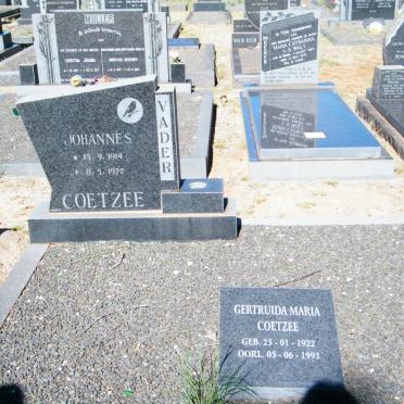 COETZEE Johannes 1914-1972 &amp; Gertruida Maria 1922-1993