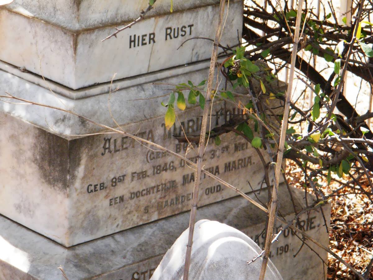 FOURIE Aletta Maria nee BO? 1846-???? :: FOURIE Martha Maria :: FOURIE St? ?as -1901