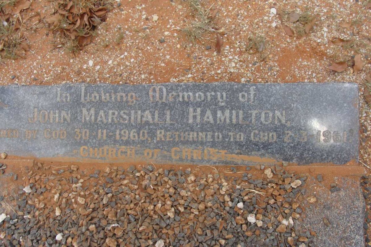 HAMILTON John Marshall 1960-1961
