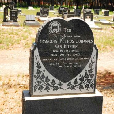 HEERDEN Francois Petrus, van 1943-1963